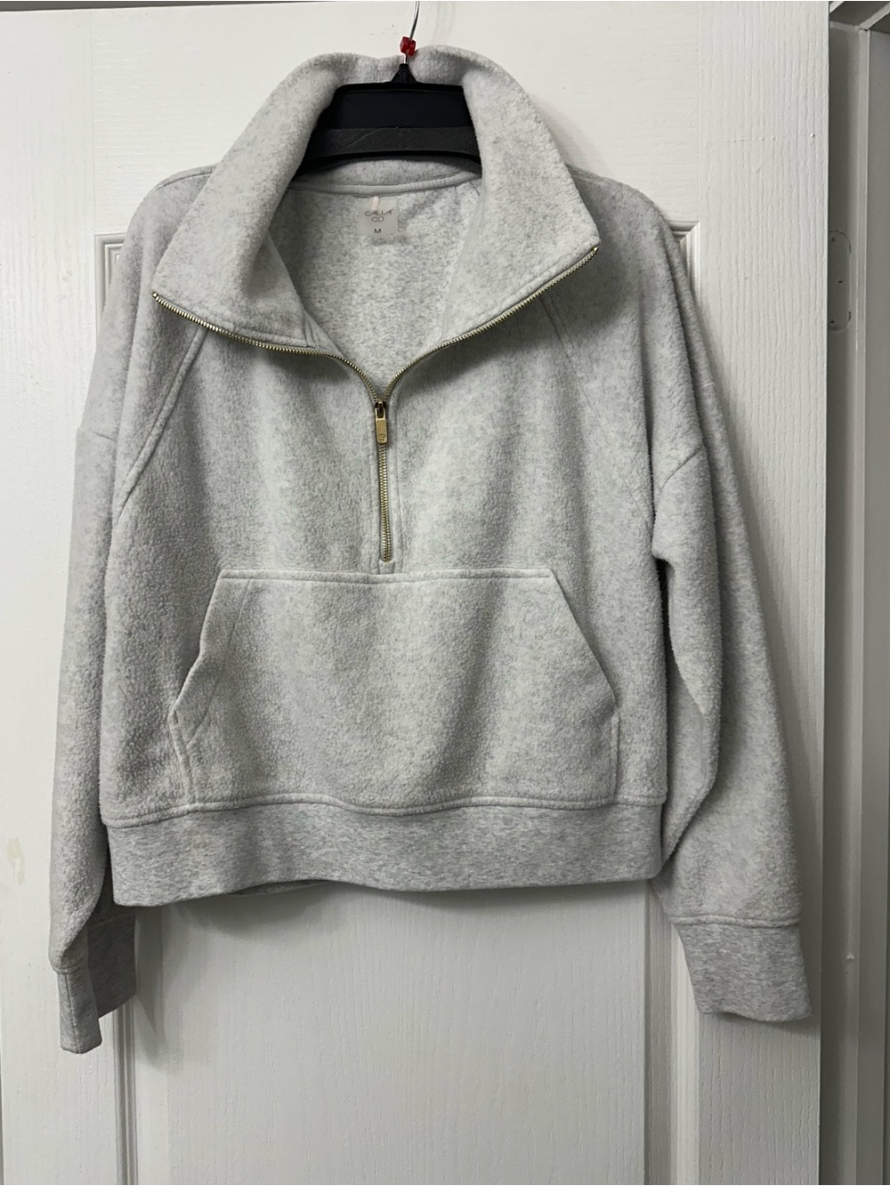 CALIA by Carrie Underwood Light Gray Half-Zip Fleece Pullover